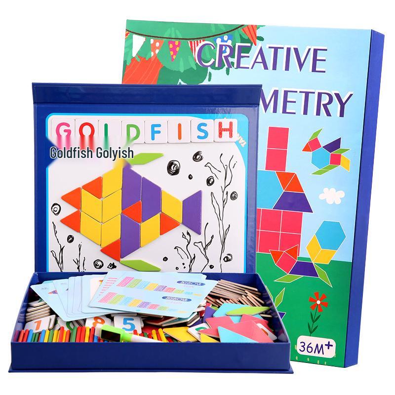 

Магнитная 3D геометрическая головоломка: Развивающая деревянная игрушка для раннего обучения математике