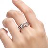 CaiYi S925 Sterling Silver Star & Moon Korean Style Ring for Women – Unique Design, Hollow Star Moon Index Finger Ring