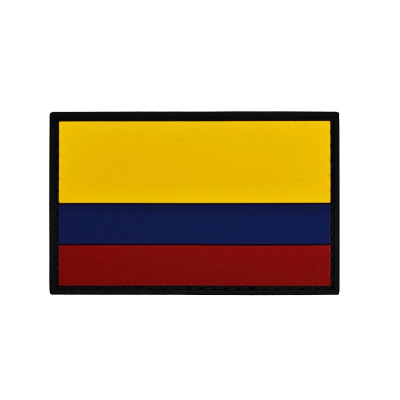 3D PVC Rubber World Flag Patch - Velcro Hook & Loop Decorative Badge