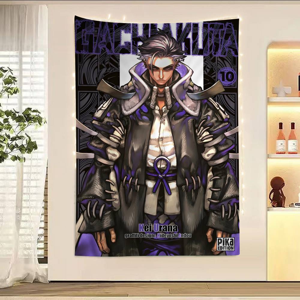 Japanese Supernatural Combat Anime GGachiakuta Hippie Wall Hanging Tapestries Bohemian Wall Tapestries Mandala INS Home Decor