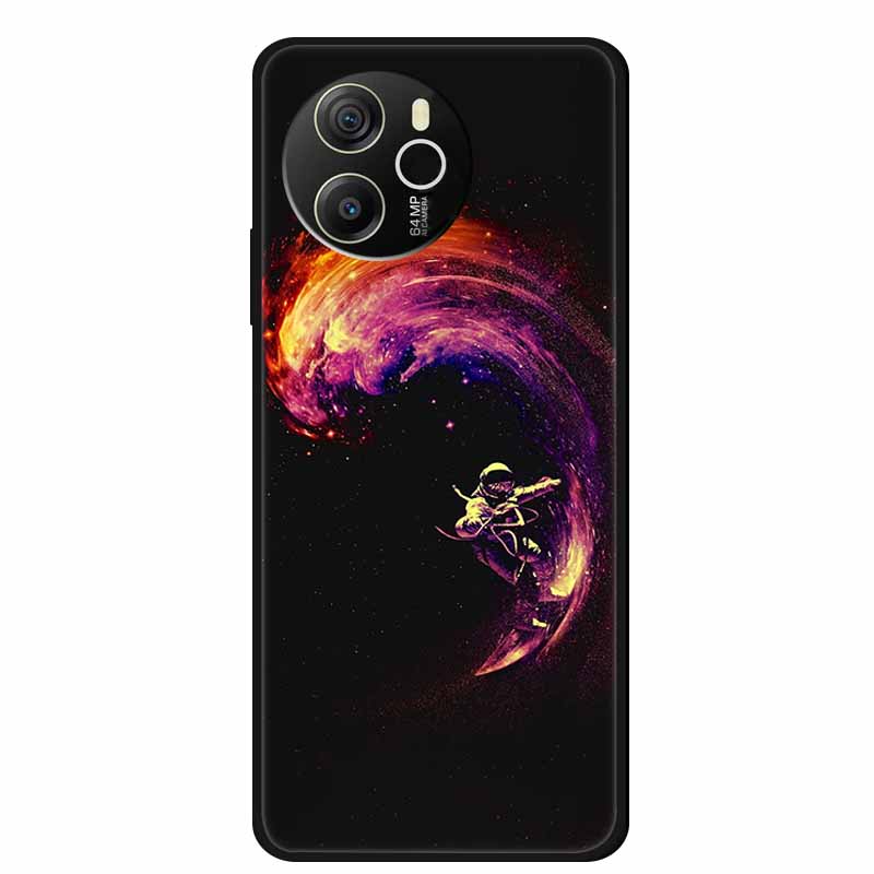 Für Blackview Shark 8 4G Hülle 6,78'' Cartoon Schwarzes Silikon TPU Weiche Handyhülle für Blackview Shark 8 Schutzhülle Para Shark 8 4G