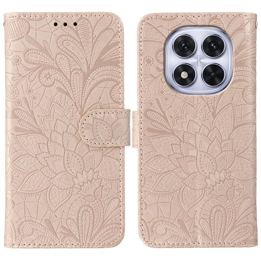 For Xiaomi Redmi Note 14 Pro+ 5G/Note 14 Pro 5G/4G/Poco X7 5G Case Lace Flowers PU Leather Flip Wallet Phone Cover