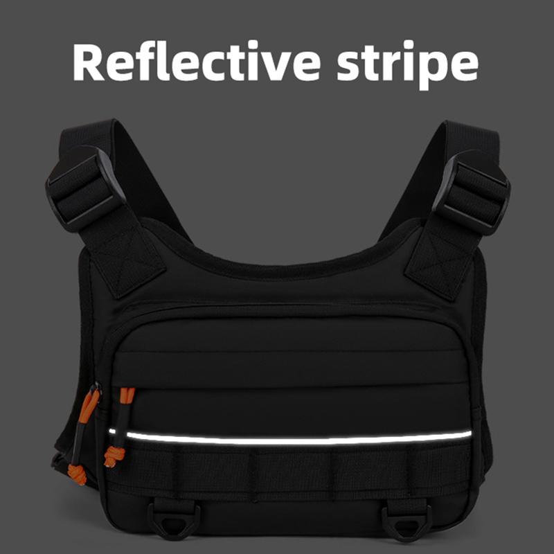 Front Chest Bag Camping Vest Backpack for Men Women Running Tactical Pack Sports Outdoor Cycling Running Fishing Travel Rig Bag