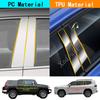 TPU/Glossy Mirror Pillar Post Cover For Toyota FJ Land Cruiser 2006-2017/300 LC300   Door Trim Window Molding Sticker