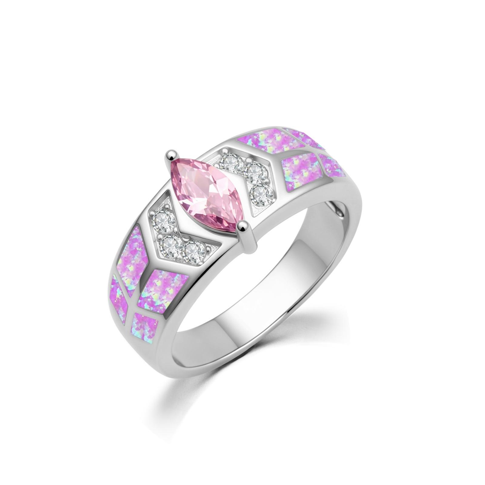 Wind Rhombus, Ring 2026 Fashion Trend Jewelry Exquisite Rings no. 6 фиолетовый