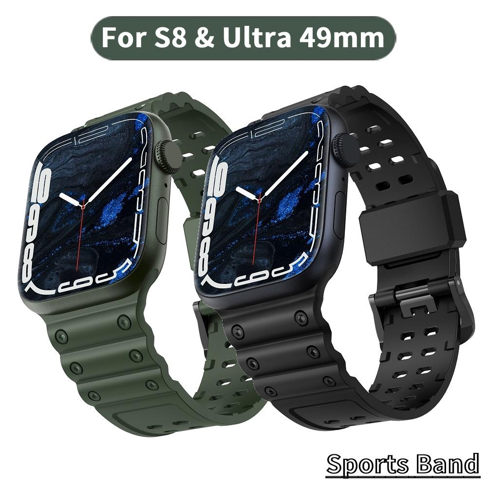 

7 цветов спортивный ремешок для Apple Watch Series 9 8 7 Watch ультра силиконовый ремешок для часов для iWatch 45 мм 41 мм 49 мм 40 мм 38 мм сменный ремешок