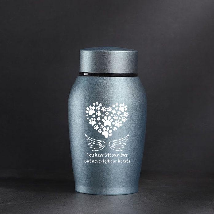 Stainless Steel Pet Cremation Urn for Ashes - Memorial Jar for Cats, Dogs, and Pets
