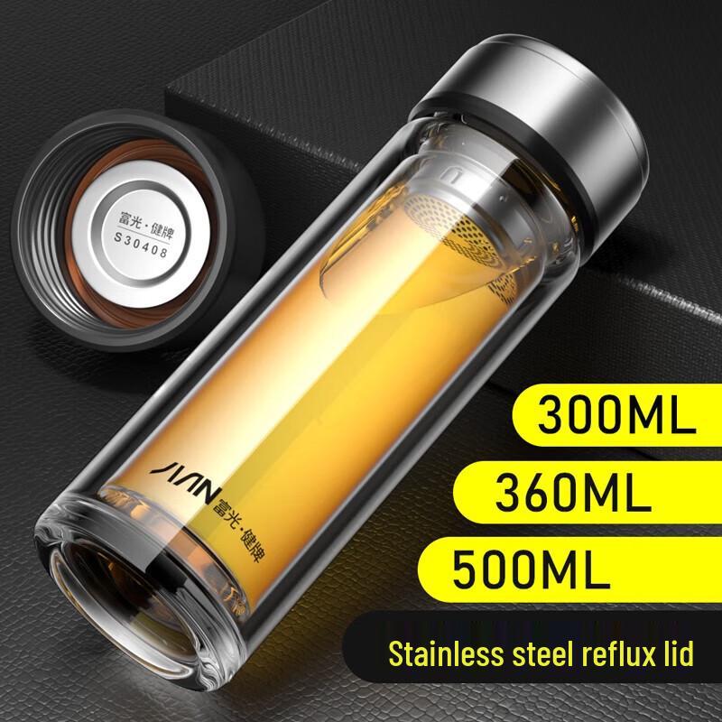 FUGUANG Double-Wall Borosilicate Glass Bottle