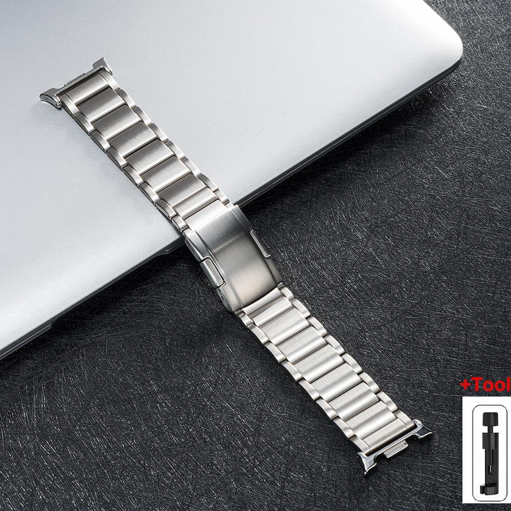 

Титановий ремінець для Samsung Galaxy Watch 8 44 40мм 8 Classic 46мм Розкішний Металевий Браслет для Galaxy Watch Ultra 2025 Galaxy Ultra 47mm