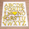 20cm 3D Mirror Acrylic Wall Sticker 26 English Letters Wall Sticker Decals Self-Adhesive Wall Art Mural Home Party Light Gold