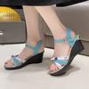 Wedges Heel Open Toe Women's Sandals Footwear New Breathable Fashion Designer Casual Comfort Shoe 2025 Luxury Pvc Ladies Shoes