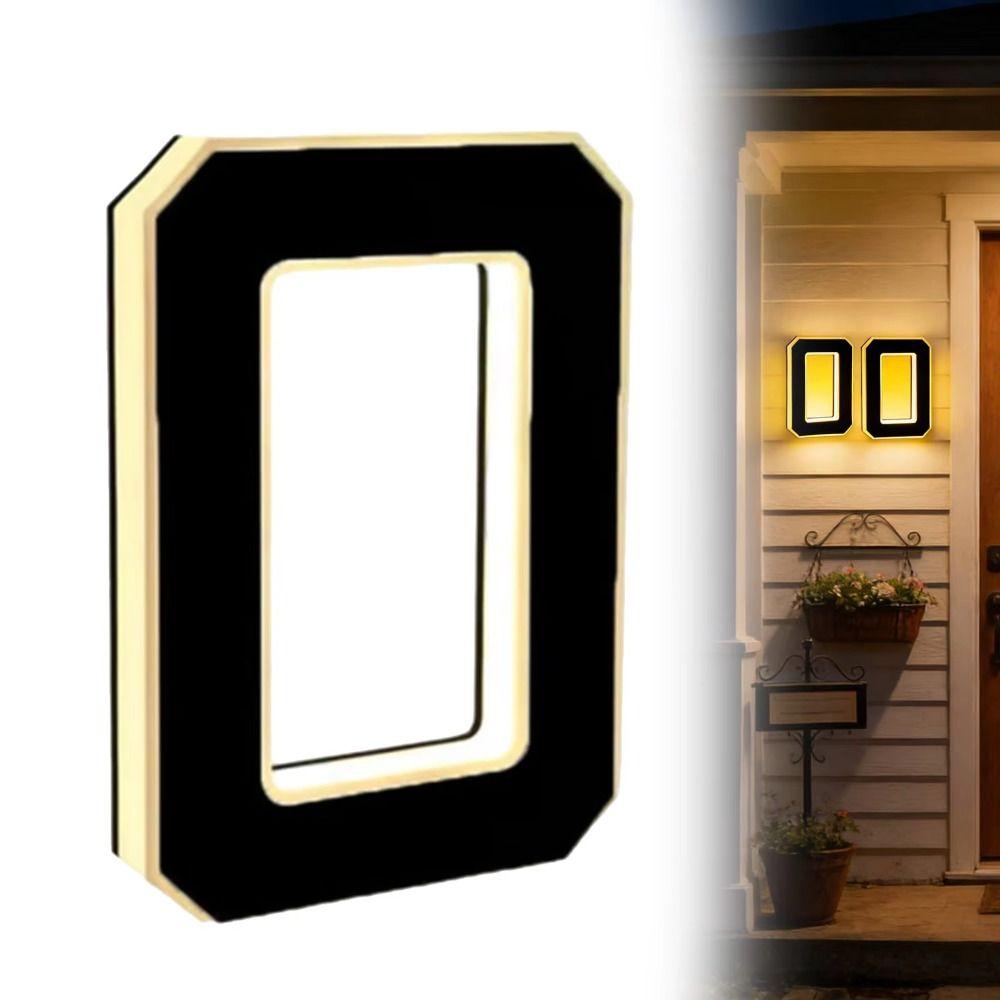 6.7IN Solar Lighted House Numbers Light No Wiring Solar Digital Doorplate  Party Centerpiece