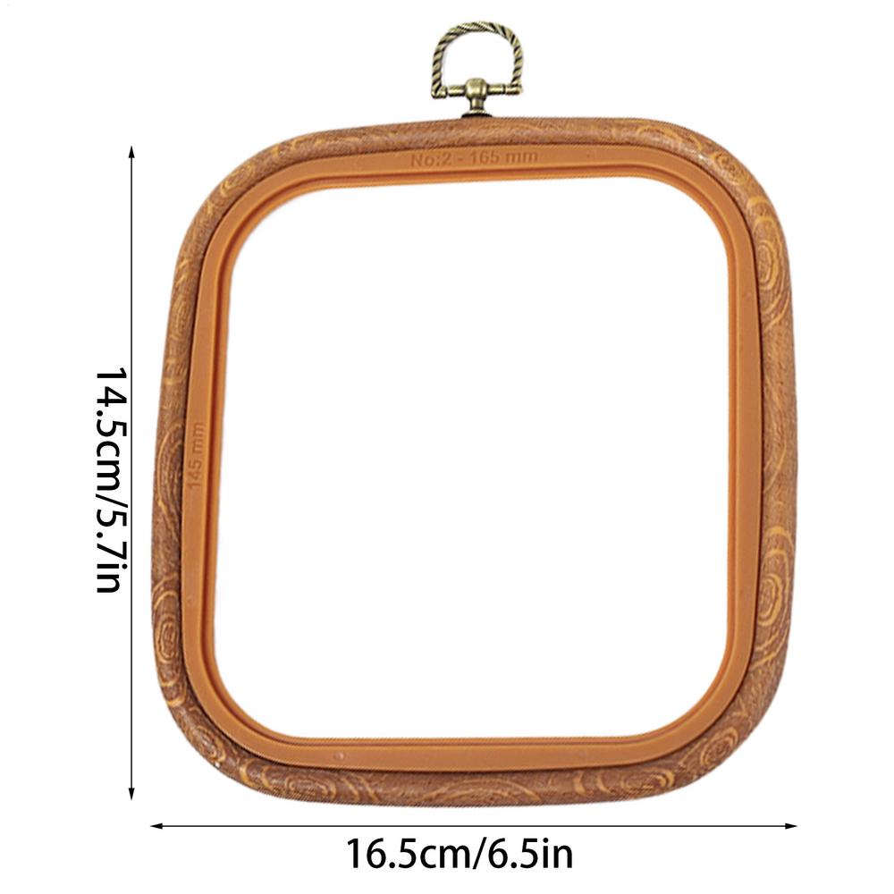 ABS rubber Retro imitation wood square embroidery frame Household Craft Embroidery Set Sewing Accessories auxiliary tools