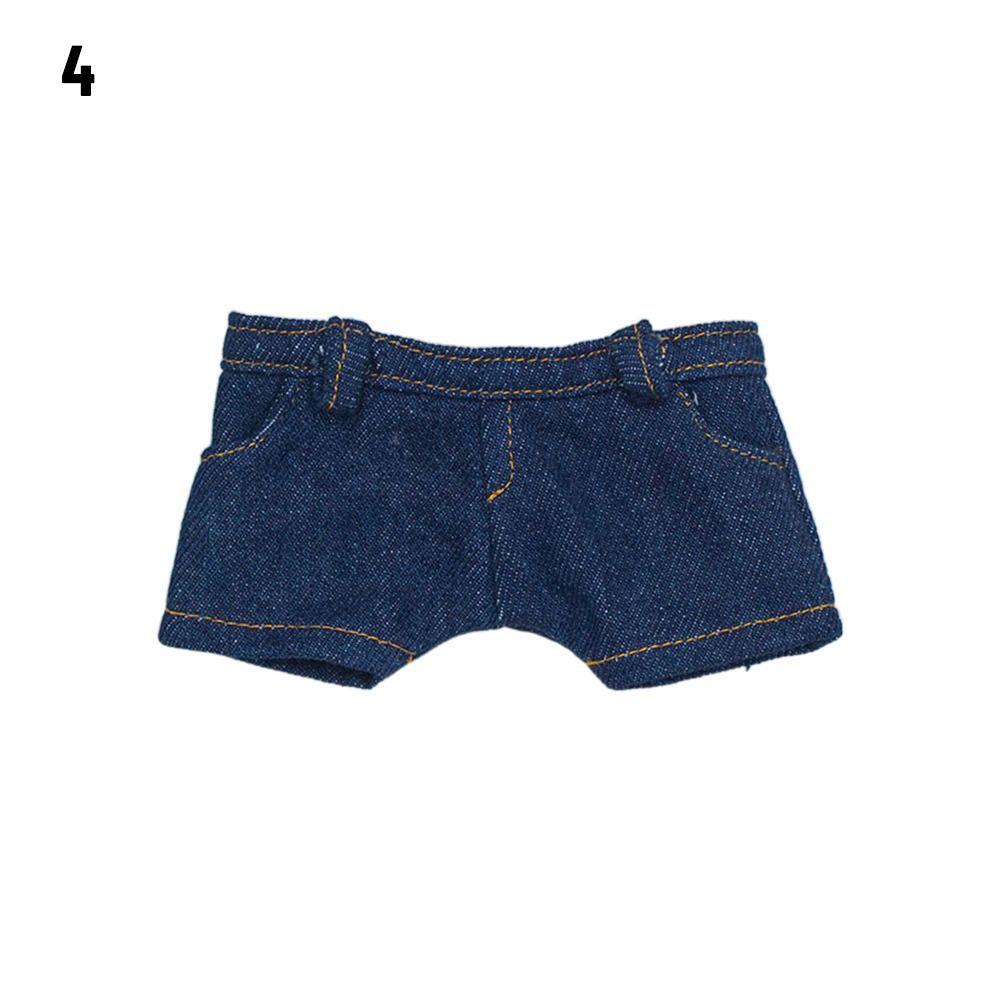 10cm Fashion Jeans Pants Jacket Suits Doll Clothes Cotton Doll Casual Wears Coat Tops 1/12 Dolls Clothes Accessories