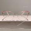 New Minimalist Metal Anti Blue Light Glasses For Women Fashion Cat Eye Glasses Business Computer Goggles