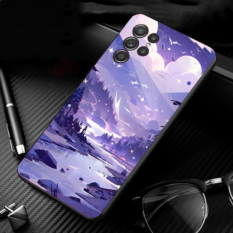 Sceneary Landscape Moon Phone Case For Samsung A52S A21S A33 A23 A13 A14 A32 A52 A53 A54 A51 A71 A15