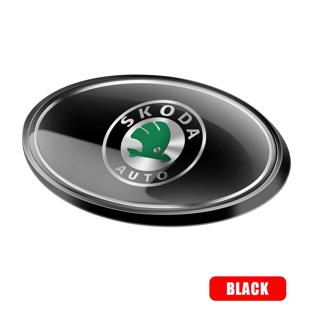Aluminium Auto Karosserie Fenster Kofferraum Ovales Emblem Aufkleber Dekoration Zubehör Auto Styling Für Skoda VII Octavia Rapid Fabia Superb