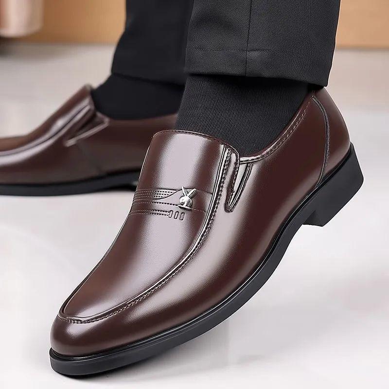 Men's Leather Shoes One-pedal Leather Business Soft-soled Driving Shoes Versatile Casual Men's Shoes