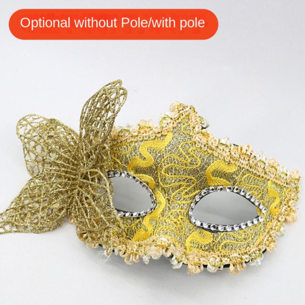 Halloween Dressing Butterfly Hand Hold Mask Party Face Mask  Halloween Prop Accessories