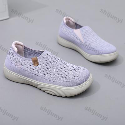 Women Lightweight Flats Walking Shoes Spring Casual Soft Soles Comfortable Slip-on  Shoes Woman Thick Soles Non-slip Casual Shoe