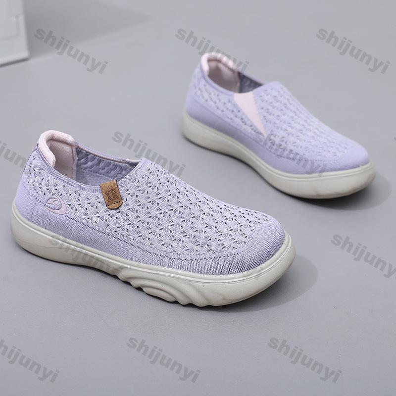 Fashion Women Lightweight Flats Walking Shoes Spring Casual Soft Soles Comfortable Slip-on  Shoes Woman Thick Soles Non-slip Casual Shoe