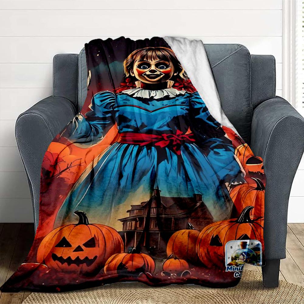 Halloween Horror Flannel Blanket Throw Blanket Soft Warm Sofa Bed Camping Home Decor Unique Christmas Gift C922447