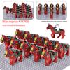 Medieval Military Sets Cavalry Figures War Horse Animals Building Blocks Parts Knight Weapons Accessories Toys for kids gifts