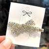 Glitter Shiny Hair Clip Diamond Metal Rhinestones Bow Tie Geometry Korea's New Bow Simple Rhinestone Side Bangs Pearl Hair Clips