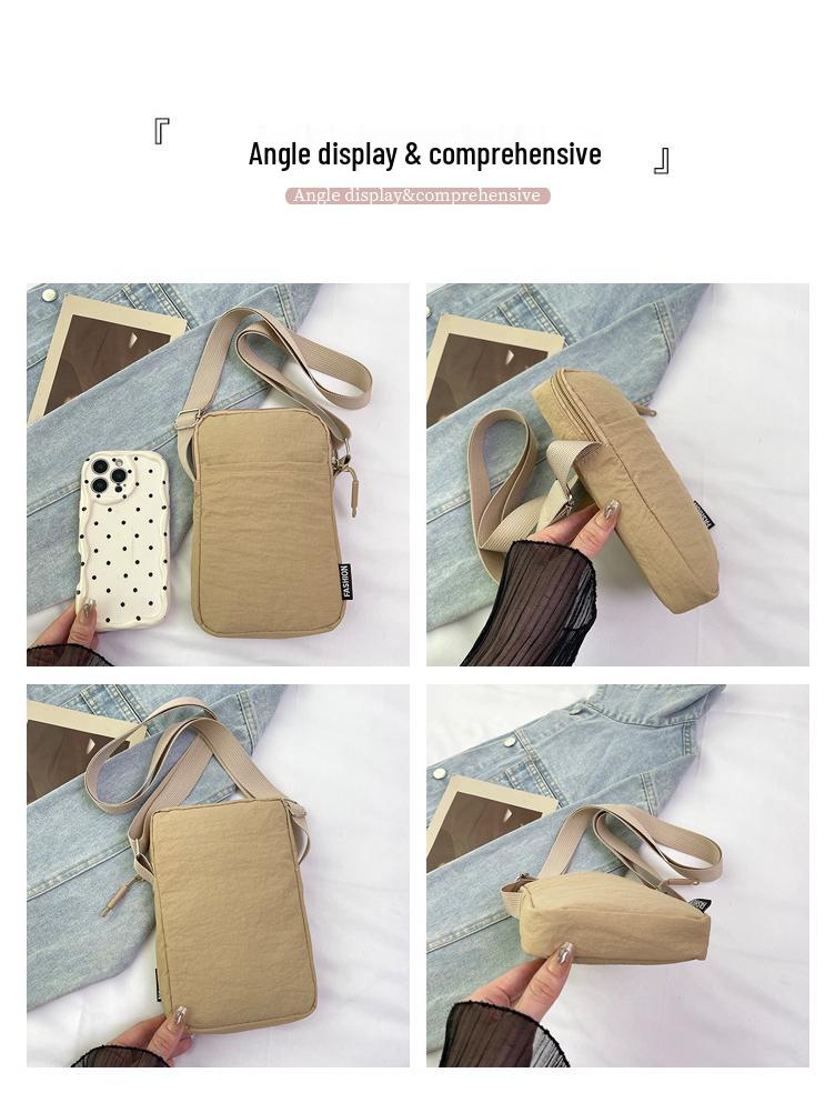 Women's Crossbody Canvas Phone Bag - Ultra-Light, Portable, Summer Small Square Design