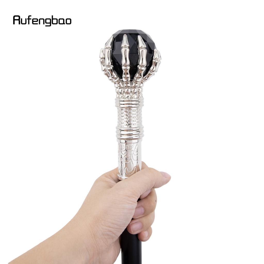 Black Glass Ball White Steampunk Cane Fashion Decorative Stick Gentleman Luxury Crosier Knob Steampunk & Everyday Use 93cm