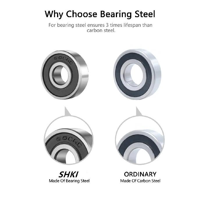 10PCS 608 2RS /608ZZ Ball Bearings – Bearing Steel and Double Rubber Sealed Miniature Deep Groove Ball Bearings