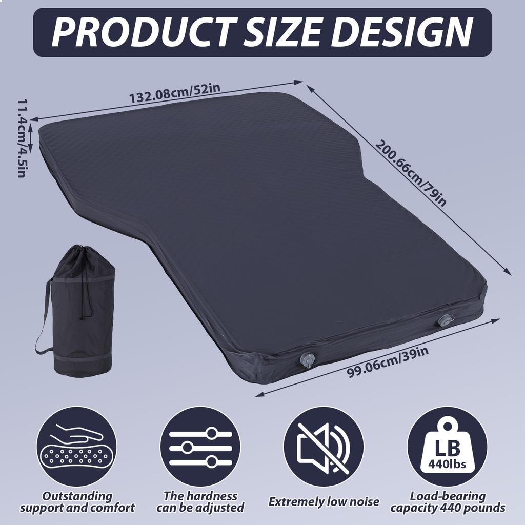 Self Inflating Sleeping Pad for Tesla Model Y Accessories Outdoor Camping Air Bed for Outdoor Travel