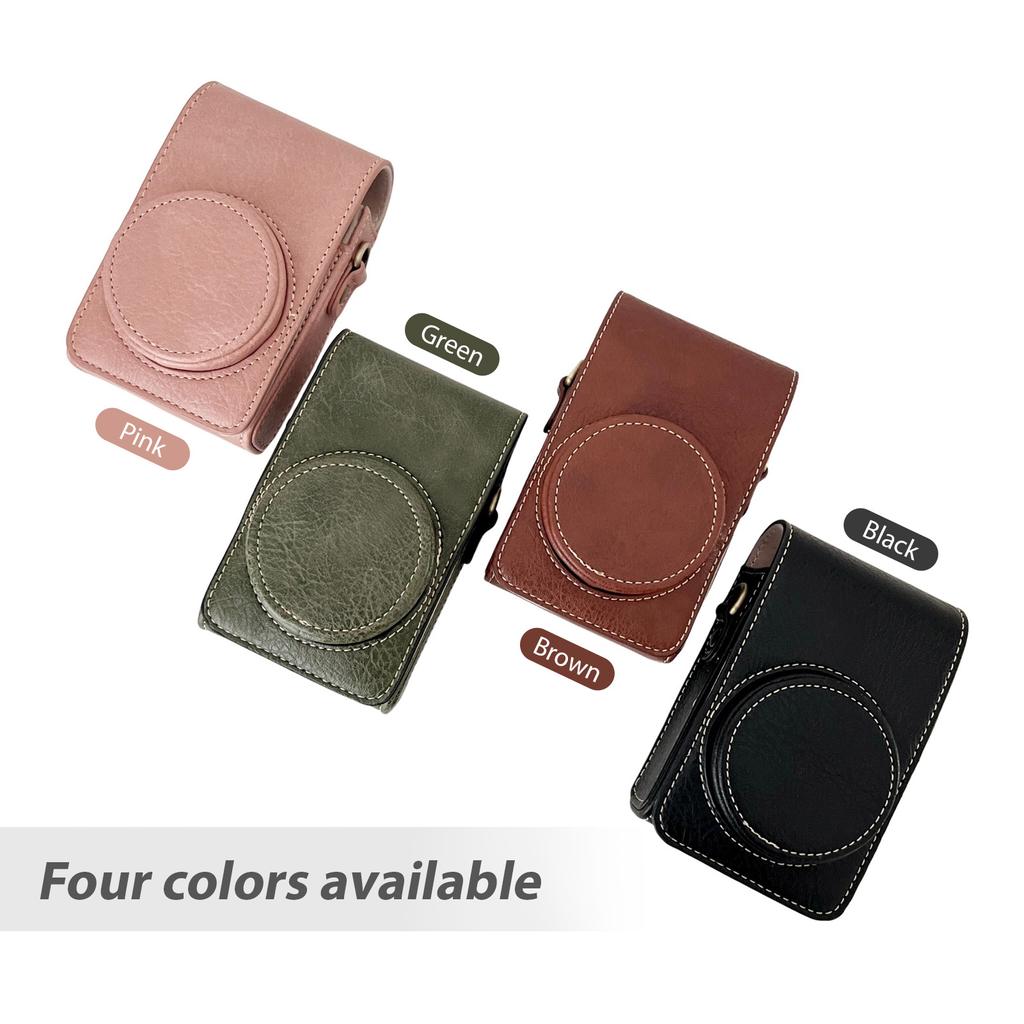 Digital Case Pu Protective Camera Leather Camera Storage Bag With Removable Shoulder Strap