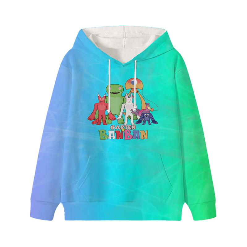 

Garten Of BanBan Мультфильм Принт Длинные рукава Весна Осень Повседневная толстовка с капюшоном 2-13 лет Мальчики Девочки Повседневные наряды Топы Детская одежда 110 коричневый