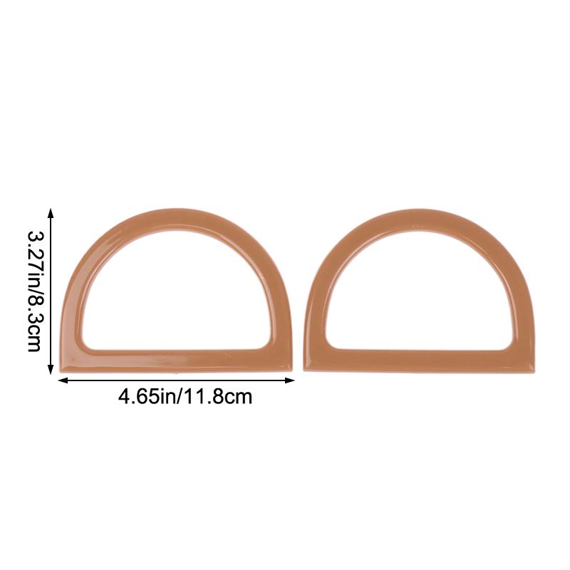 2Pcs D Shape Bag Handles Diy Replacement Handbag Tote Handles Decorative Bag Handles Purse Crochet Bags Making Supplies