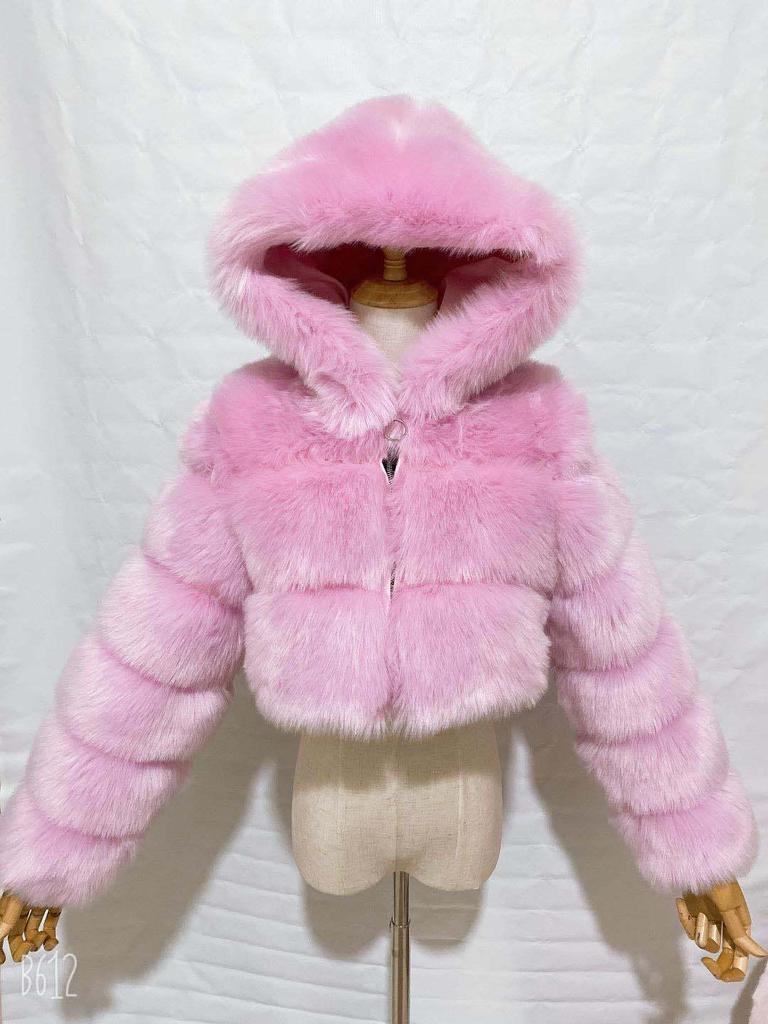 New European & American Short Faux Fur Coat