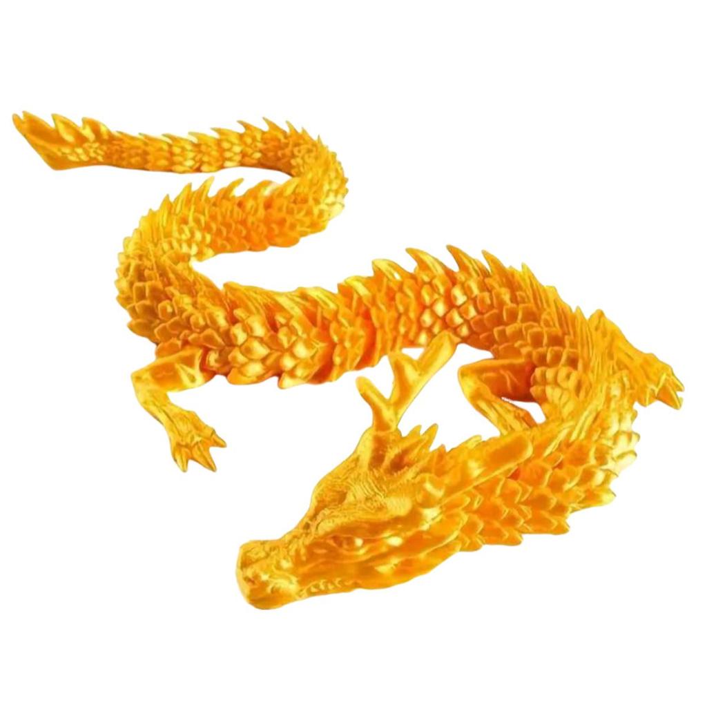 1pc Exquisite 3D Printed Chinese Dragon Ornament - Flexible Joints for Customizable Poses - Unique Anime-Inspired Collectible