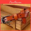 Fashionable Genuine Leather Thin Belt For Ladies With Alloy Buckle For Pants And Dresses