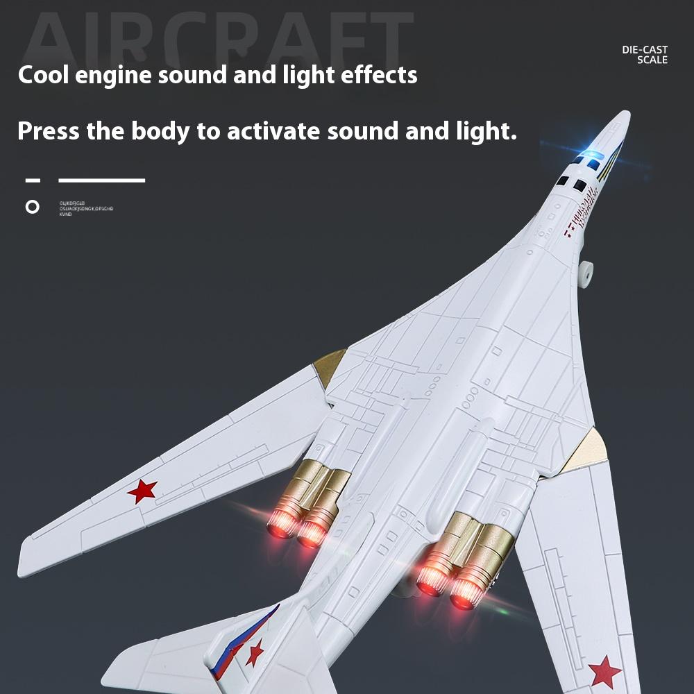 1/200 Scale TU-160 Long Range Strategic Bomber Model with Display Base Collection Ornaments Military Fan Gift Halloween Toys