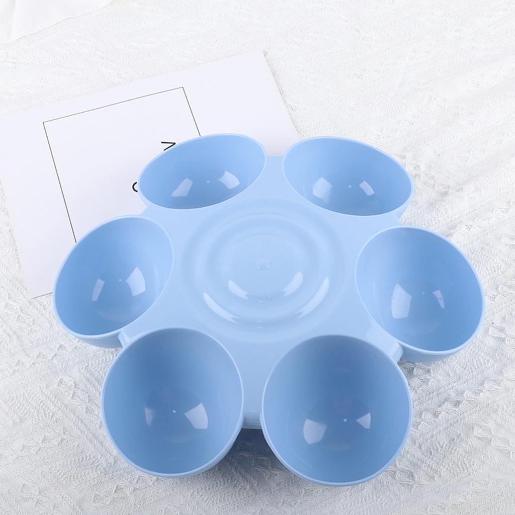 Cats Bowl for Indoor Cats 6 Tilted Bowls for Food and Water Anti Slip Bottom Relief of Whisker Fatigue Blue Pink Yell