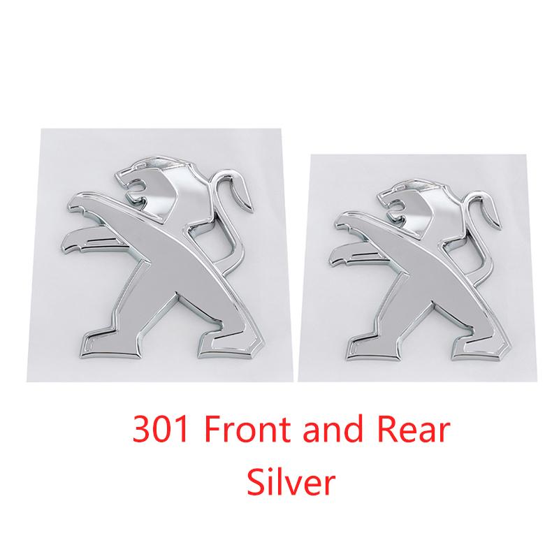 Automobile Front Hood Rear Trunk Badge Lion Emblem for Peugeot 301 ABS Plastic Car Stickers Refitted Decorative Accessories