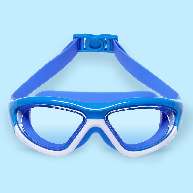 Kinderbrille Jungen Wasserdicht und Beschlagfrei HD Schwimmbrille Mädchen Badekappe Schwimmbrillen Set Kinder Schwimmshirt Uv
