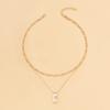 Multilayer European Light Luxury Diamond Inlaid Alloy Pendant Necklace For Women