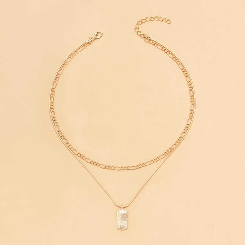 Multilayer European Light Luxury Diamond Inlaid Alloy Pendant Necklace For Women