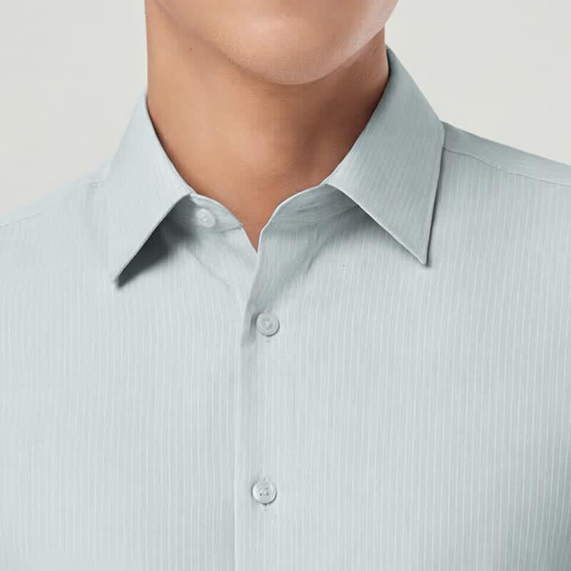 YOUNGOR Men's Wrinkle-Resistant Short-Sleeve Shirt