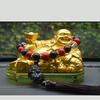 Car Decoration Perfume Seat Maitreya Buddha Statue Desktop Ornaments Exquisite Resin Crafts Home Fengshui Decor Accessories