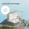 Automatic Feeding System Bird Feeder Hanging Design Prevents Food Spillage For Bird Cages Transparent ABS Durable