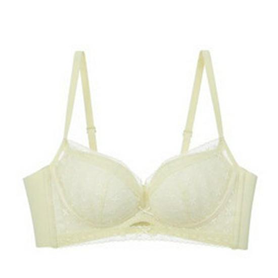 Retro Lace Underwire-Free Bra: Breathable, Comfortable, Summer Style for Small Chest, Thin Cup