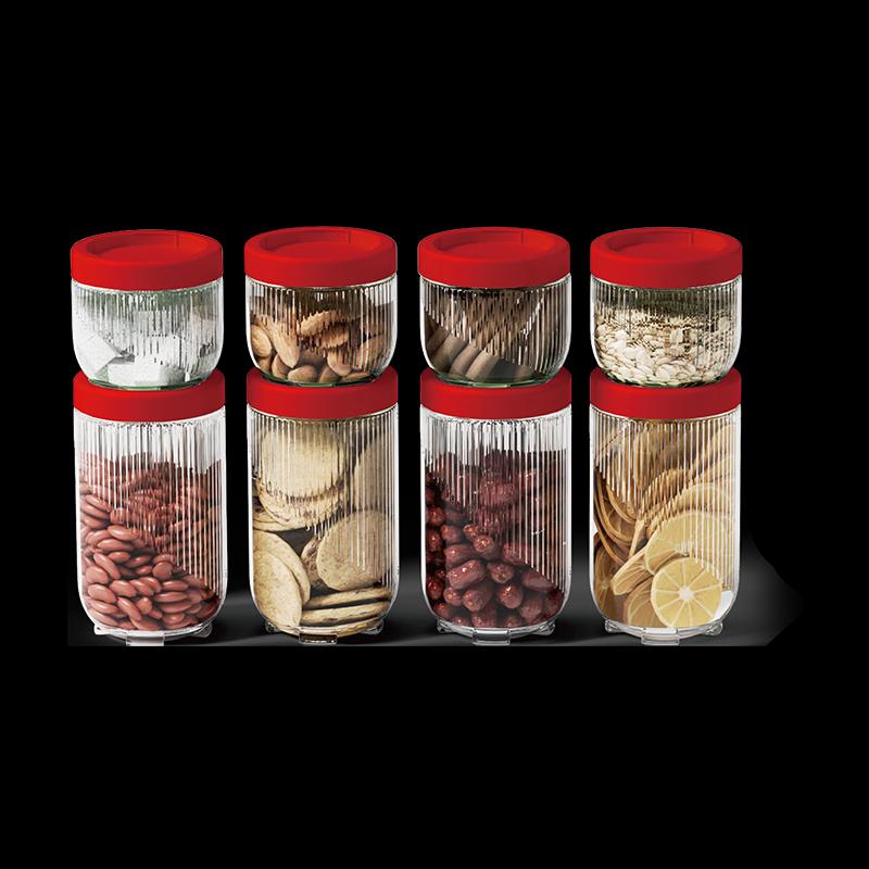 

Wianting Cat Paw Glass Storage Jars 8-Piece Set