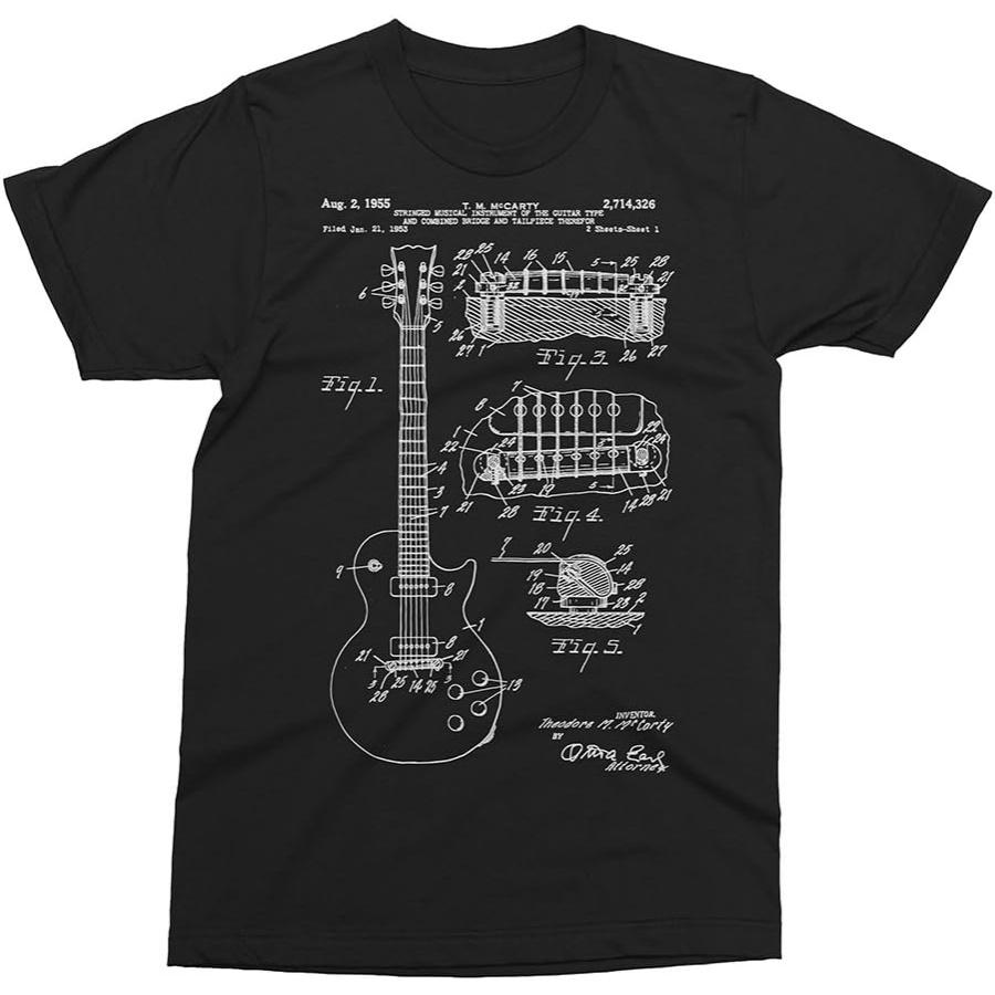 

Gibson Les Paul Patent - Guitar Music T-Shirt XXXXXL чорний